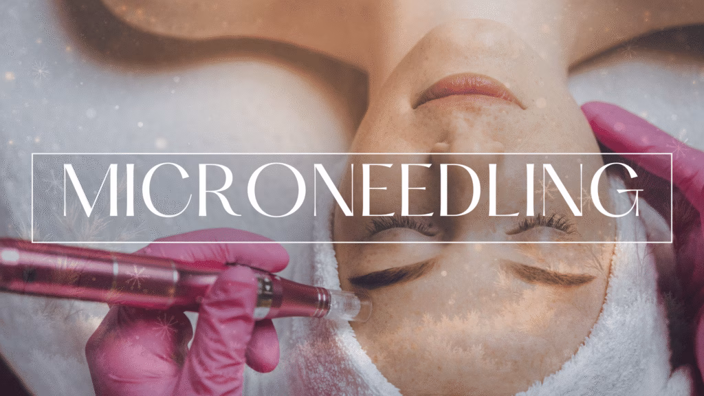 a micro needling service provider administering services to patient